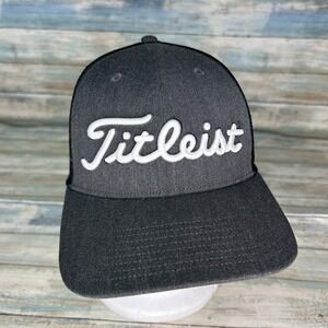 Titleist Pro V1 FJ Footjoy Mesh Trucker Snapback Hat Cap Golf Gray
